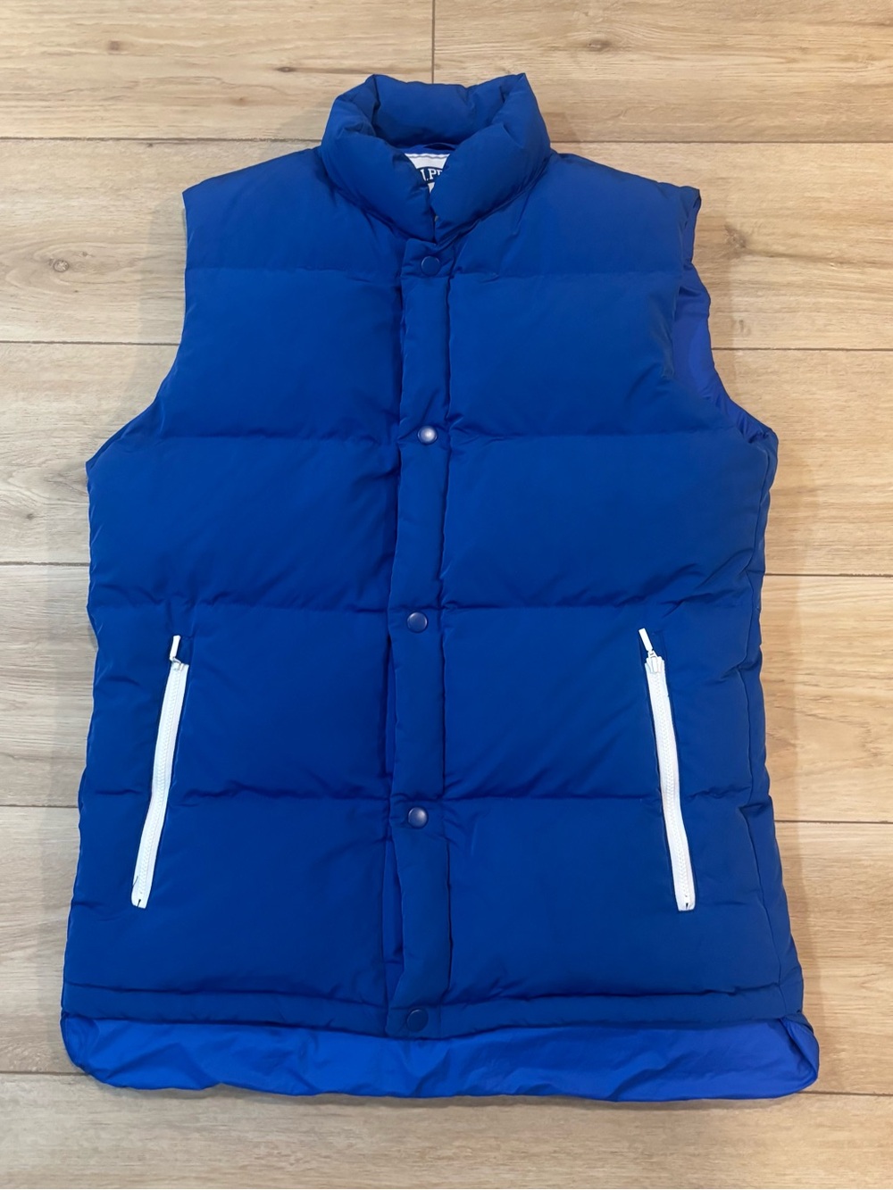 J.PRESS Men's Down Vest Small S Blue Lightweight Puffer Jacket Outerwear